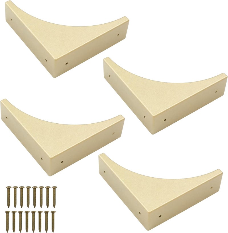 Bivethoi 4 Packs Bronze Box Corner Protectors Edge Cover Safety Guard Furniture Decorative Metal Table Corner 276 x 079 - Image 1