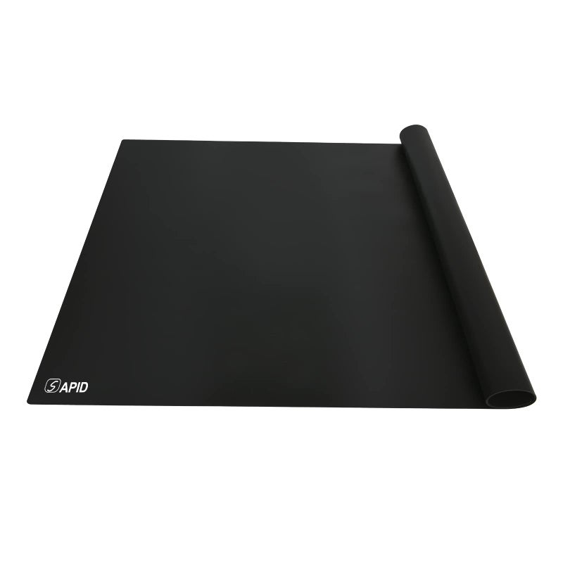 SAPID Extra Large Silicone Mat 36" x 24" Place Mats, Heat Resistant Mat for Kitchen Countertop Protector, Thick Placemats Washable Silicone Mats for Kitchen Counter Mat Dining Table Mat, Black, Sapid - Image 1