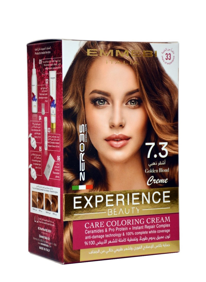 EMMEBI ITALIA Beauty Experience Care Coloring Cream Golden Brown 7.3 