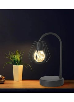 Nisf Al Qamar Table Lamp, Battery Operated Cordless Lamp, Outdoor Table Lamps, Patio Pedestal Base for Living Room Decorative Lamp, Jet Black  - Image 1