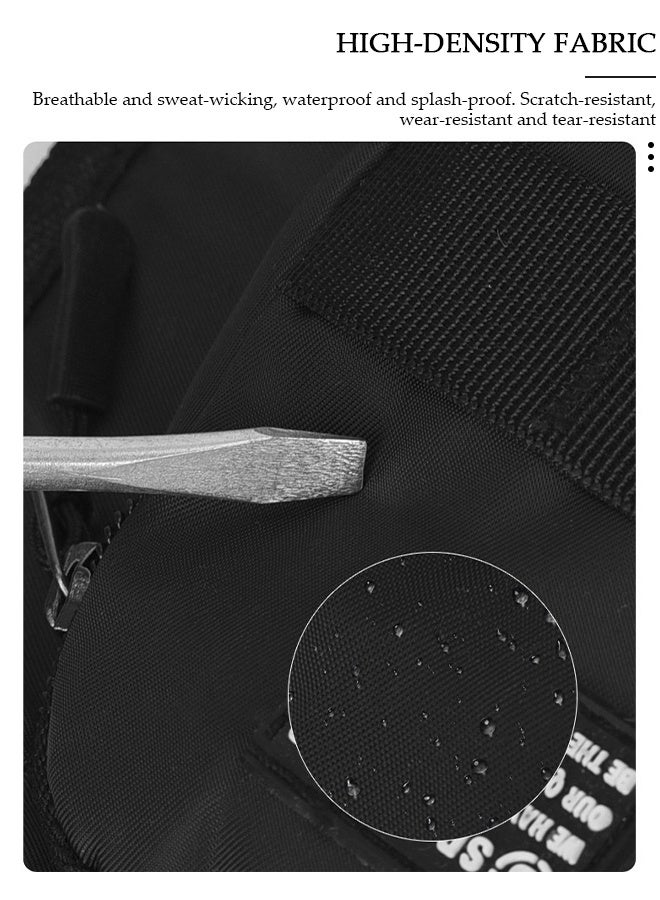 DUNISO Tactical Inspired Sports Utility Chest Pack Chest Bag For Men With Built-In Phone Holder Rig Pouch Vest For Workouts Cycling Hiking Camping - Image 4