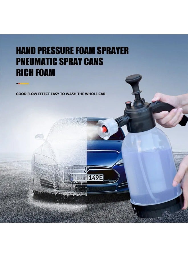 2L Car Foam Sprayer， Hand Pressurized Soap Sprayer, Snow Foam Sprayer Pressure Sprayer Bottles, Release Soap Washer Car Wash Foam, for Cleaning, Gardening, Car Washing （White） - Image 5