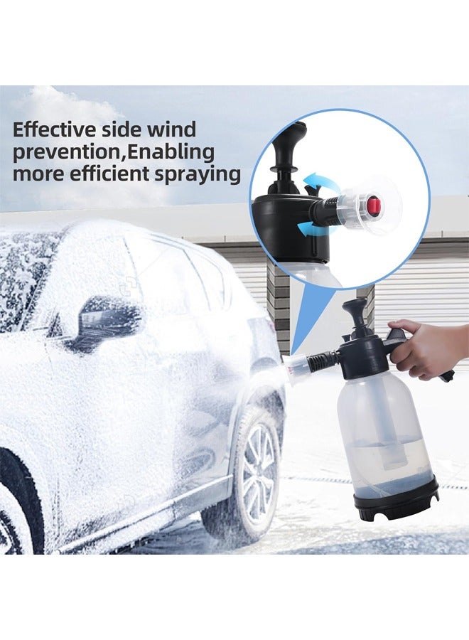 2L Car Foam Sprayer， Hand Pressurized Soap Sprayer, Snow Foam Sprayer Pressure Sprayer Bottles, Release Soap Washer Car Wash Foam, for Cleaning, Gardening, Car Washing （White） - Image 3