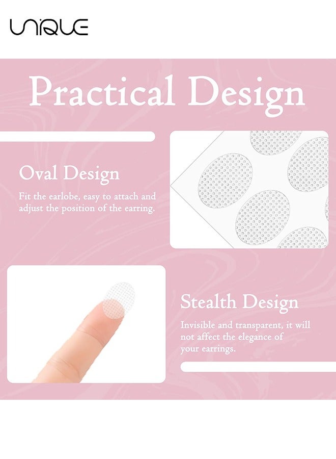يونيك 200 جهاز كمبيوتر شخصى بقع دعم شحمة الأذن ، ملصقات القرط للأقراط الثقيلة ، مثبتات الأقراط الكبيرة دعم بقع رفع القرط لمنع تمدد الأذن وترهلها لفترة طويلة - Image 3