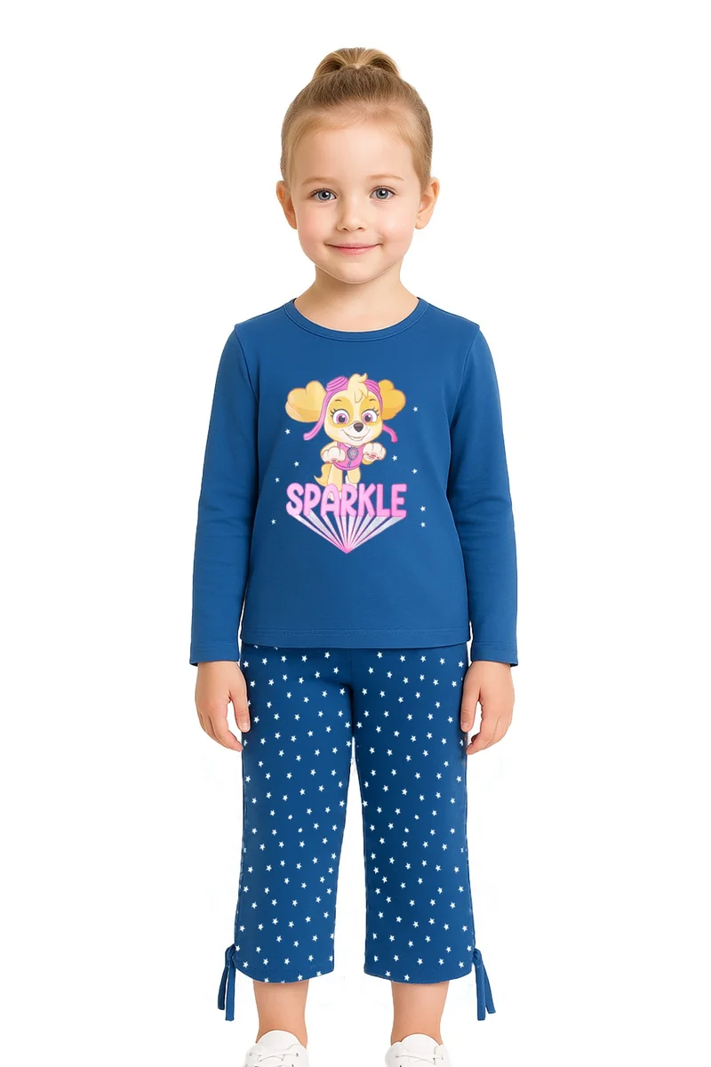نكلوديون Nickelodean Kids Girls Paw Patrol Full Sleeves Nightwear
