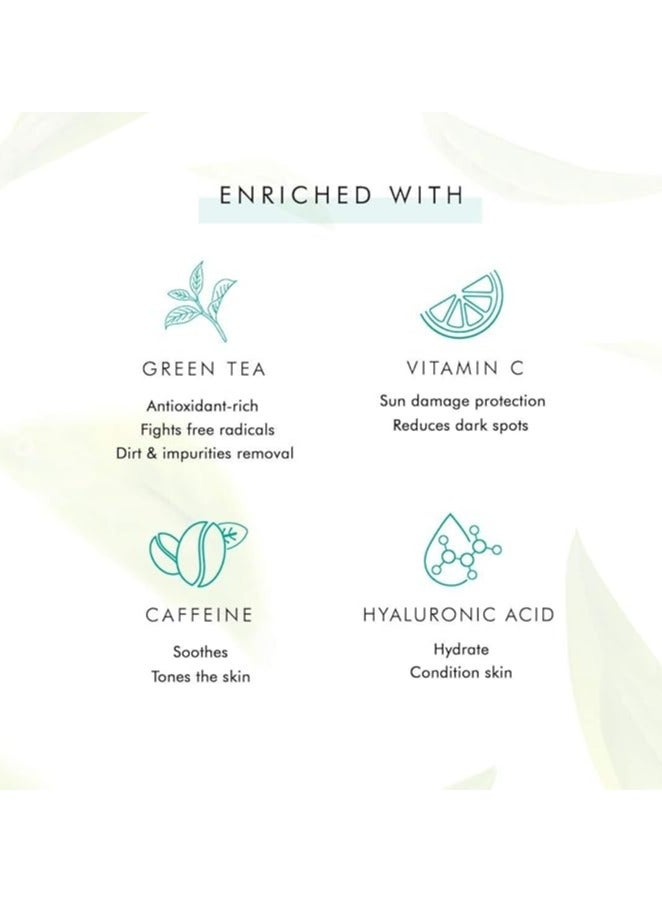 MCaffeine MCaffeine Naked Detox Green Tea Face Wash with Vitamin C & Hyaluronic Acid, Dirt Removal, Paraben & SLS Free, 100 ml - All Skin Types |Women & Men|  - Image 3