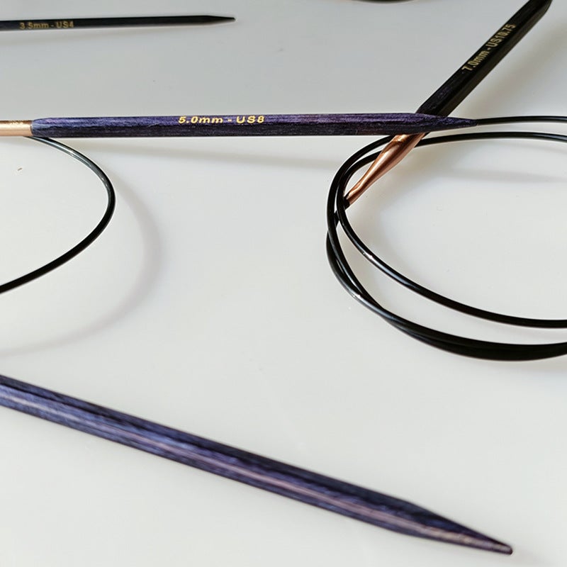 KnitPro Purple Circular Knitting Needles - Wooden 80/60/40cm - Image 4