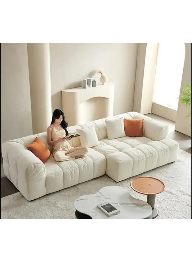 Generic L-Shaped Modern Design Velvet Modular Sofa for Modern Living Spaces (Left)  - Image 1
