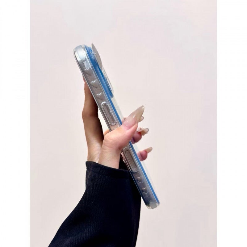 غطاء MagSafe بسيليكون لـ iPhone 17 / 17 Air / 17 Pro / 17 Pro Max مع مغناطيس قوي وحامل قائم مع مقاوم للصدمات مع قبضة مضادة للانزلاق مع حماية من السقوط باللون Shell with Chain مضاد. - Image 4