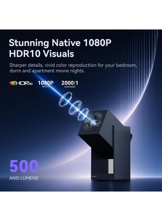 wanbo Cube 2S Smart Projector 1080P FHD, VIDAA OS, 500 ANSI Lumens, HDR10, Dolby Audio, ToF Auto Focus, 1GB RAM + 8GB ROM, HDMI 2.1, WiFi, Home Cinema & Outdoor Movie Projector CUBE2S Cube 2s - Image 2