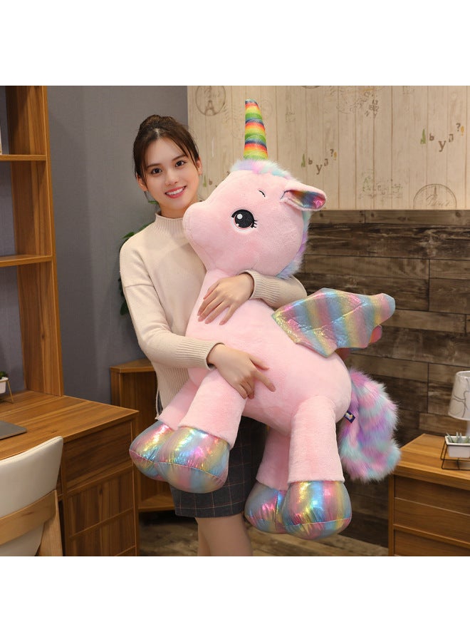Unicorn Doll Pegasus Plush Toy Doll Bed Sleeping Pillow Children's Birthday Gift Unicorn Doll-Color:White Xb-89-Height:40CM【0.25kg】 - Image 5