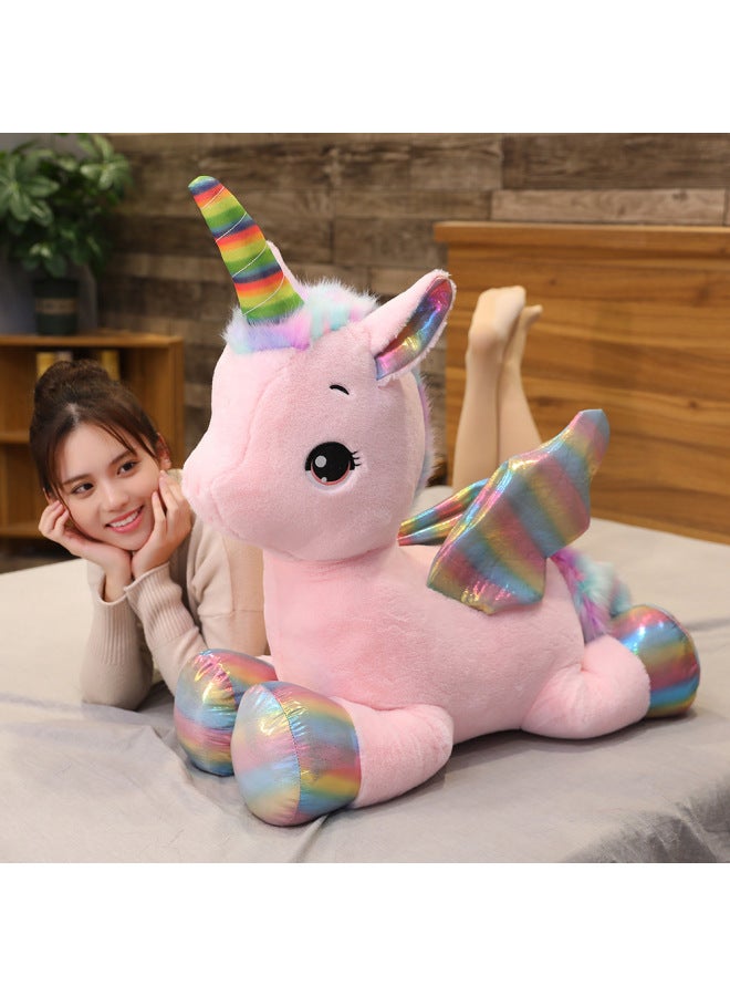 Unicorn Doll Pegasus Plush Toy Doll Bed Sleeping Pillow Children's Birthday Gift Unicorn Doll-Color:White Xb-89-Height:40CM【0.25kg】 - Image 4