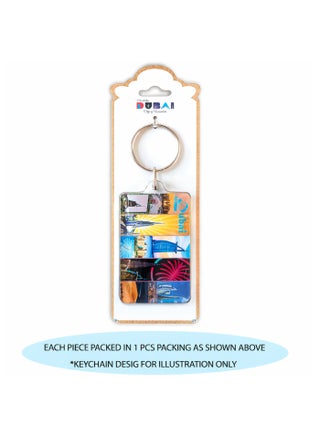 [12 pcs] Acrylic souvenir keychains with mixed Dubai iconic designs. Perfect for everyday use, giveaway ideas, corporate gifting, and return gifts—lightweight, durable, and attractive. - view 3
