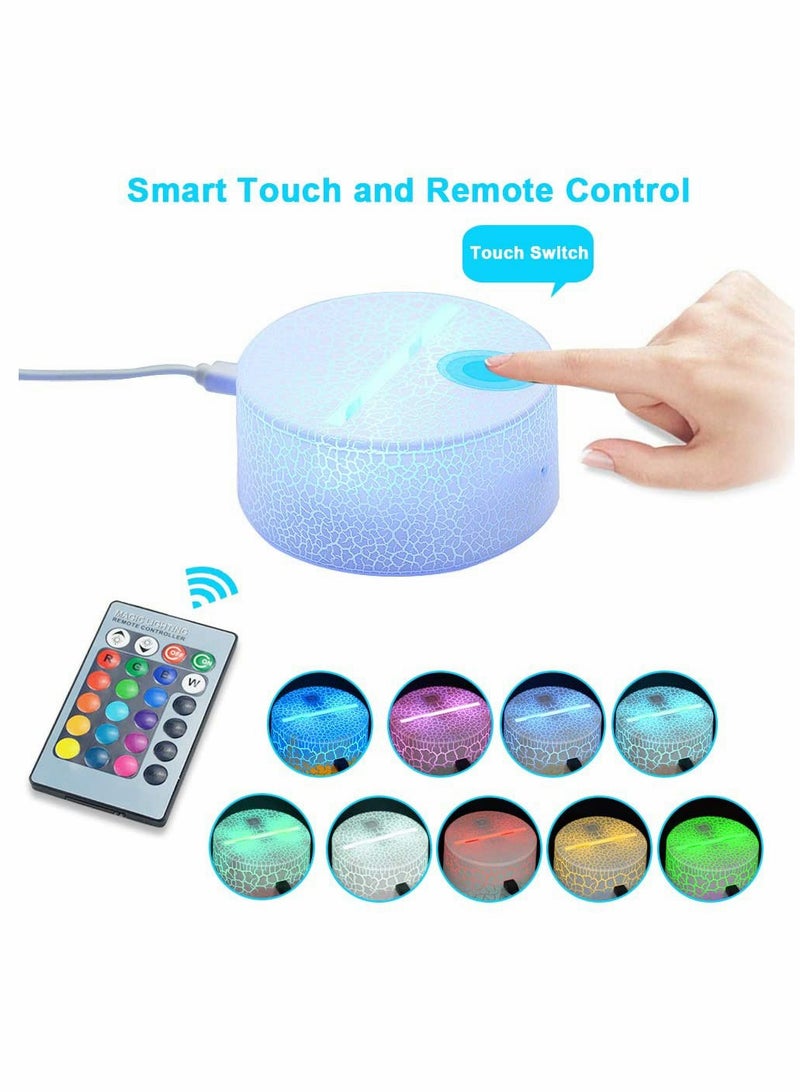 Excefore 3D Headphone Night Light Sleeping Light for Kids Boys Table Desk Lamp with Touch Switch Remote Control 16 Colors for Gifts Birthday Festival Bedroom Decor Lamp - Image 5