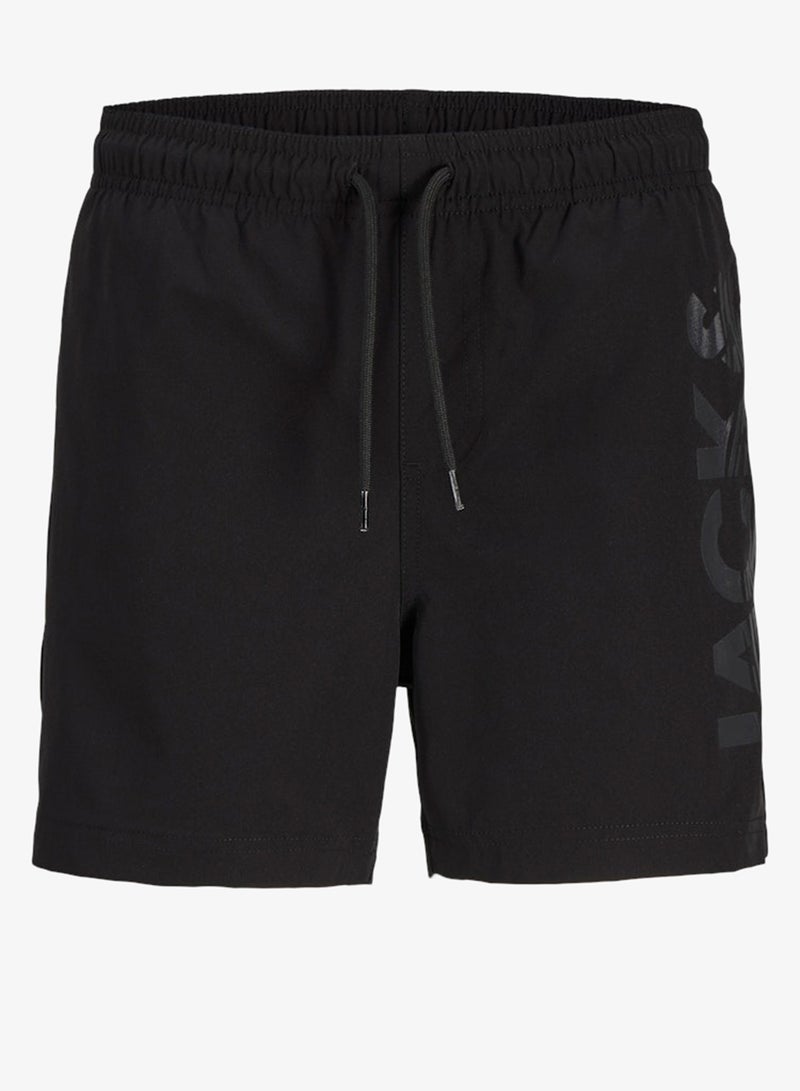 Jack & Jones Junior Youth Logo Drawstring Swim Shorts - Image 1