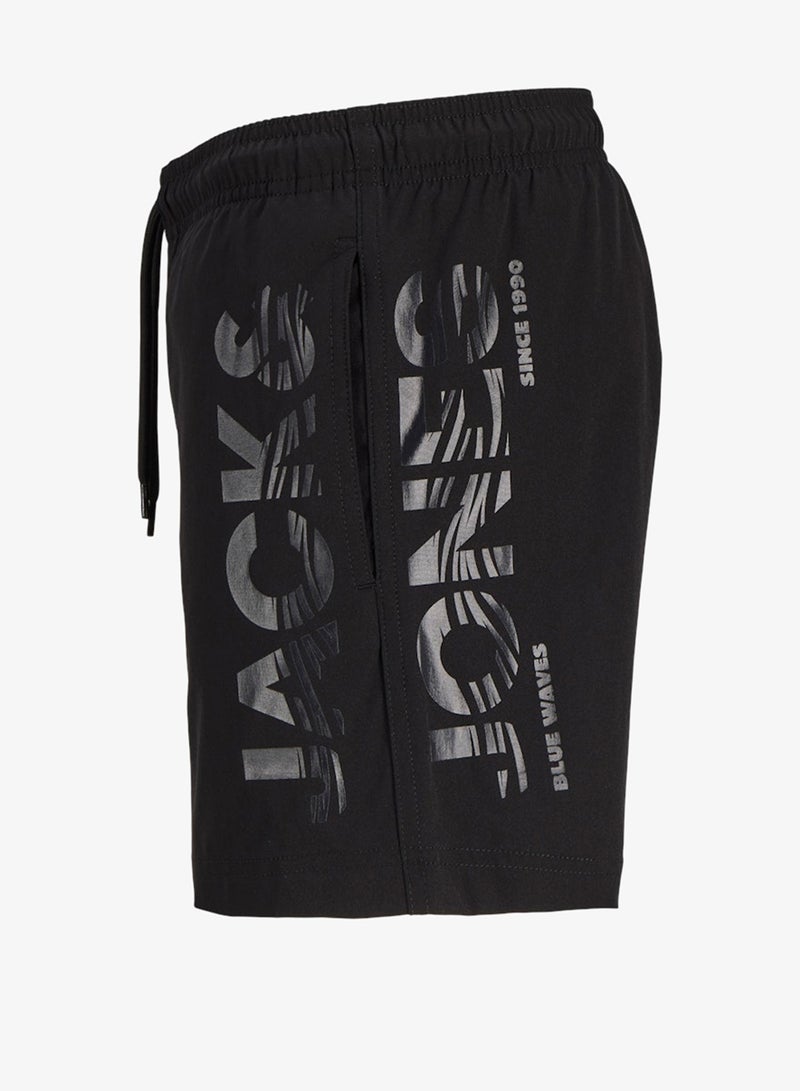 Jack & Jones Junior Youth Logo Drawstring Swim Shorts - Image 3