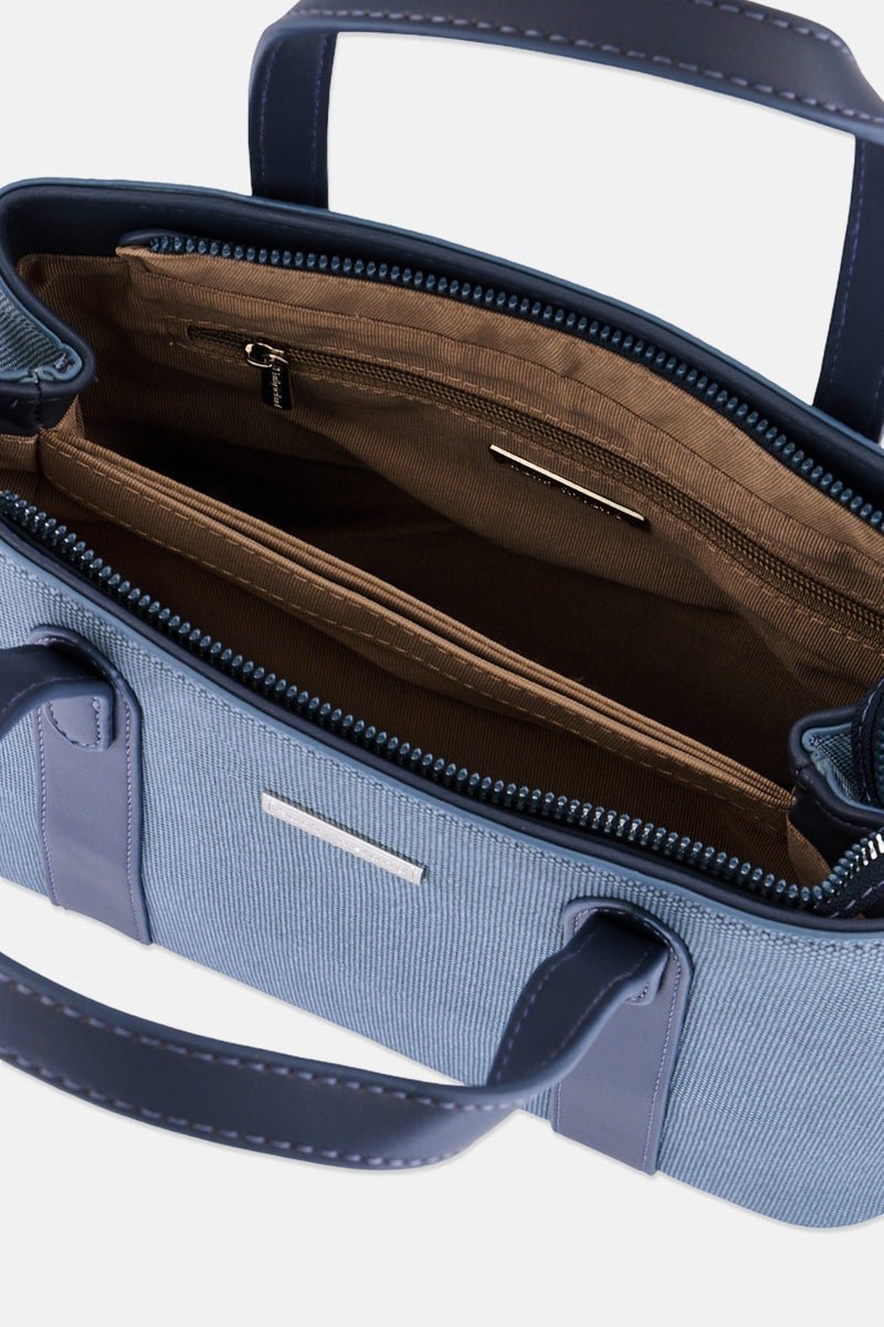 Kathy Ireland Women Brand Logo Handbag, Slate Blue - Image 4