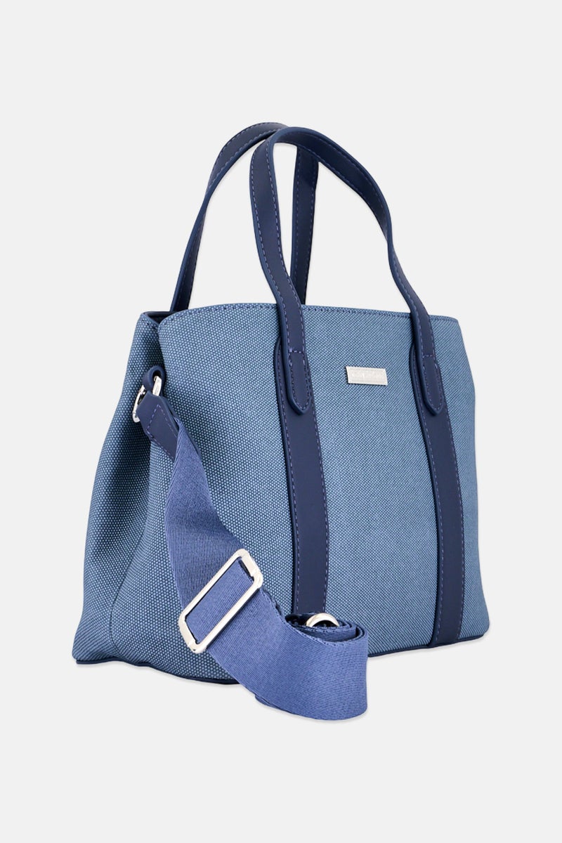 Kathy Ireland Women Brand Logo Handbag, Slate Blue - Image 2