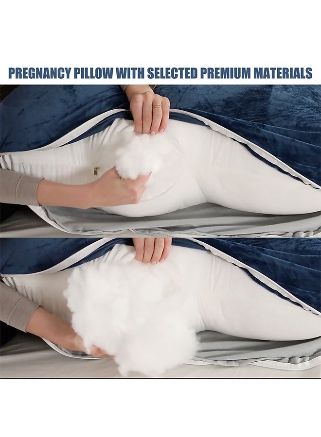 VTERLY U-Shape Pregnancy Pillows 180cm Full Body Maternity Pillow with Removable Bean Velvet Cover for Sleeping Support Adults Daily Use - Image 5