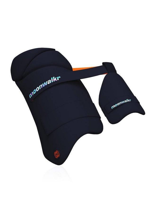 Moonwalkr Thigh Guard 2.0 Protective Gear For Batter’S Height (4’9”- 5’3”) Cricket Thigh Pad Cricket Accessories & Equipment Safeguarding Both Your Outer And Inner Thighs Blue (Small, Left Hand)  - Image 2