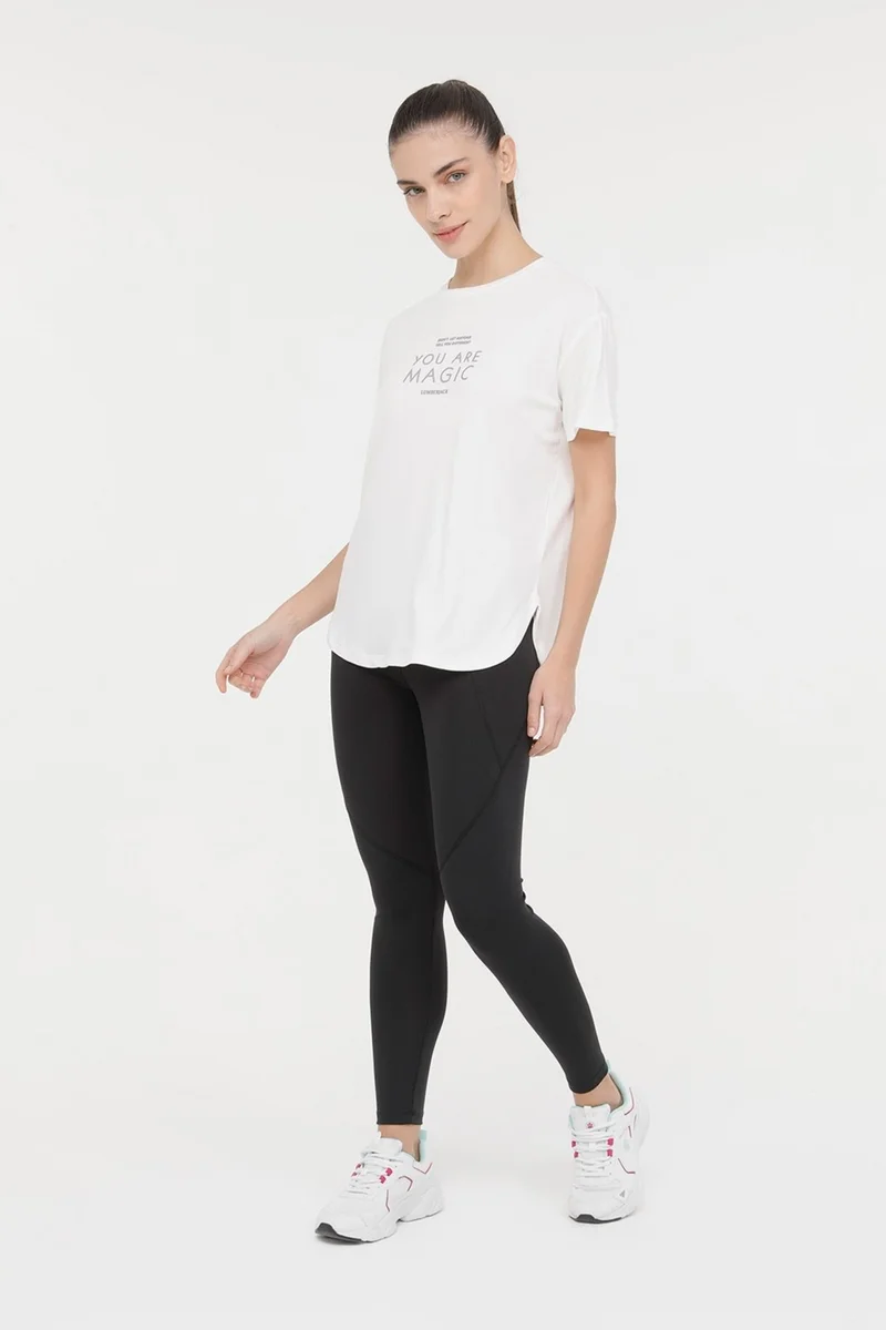 لامبرجاك Wl Larina 11Ck2230 4Fx Ecru Women's Short Sleeve T-Shirt