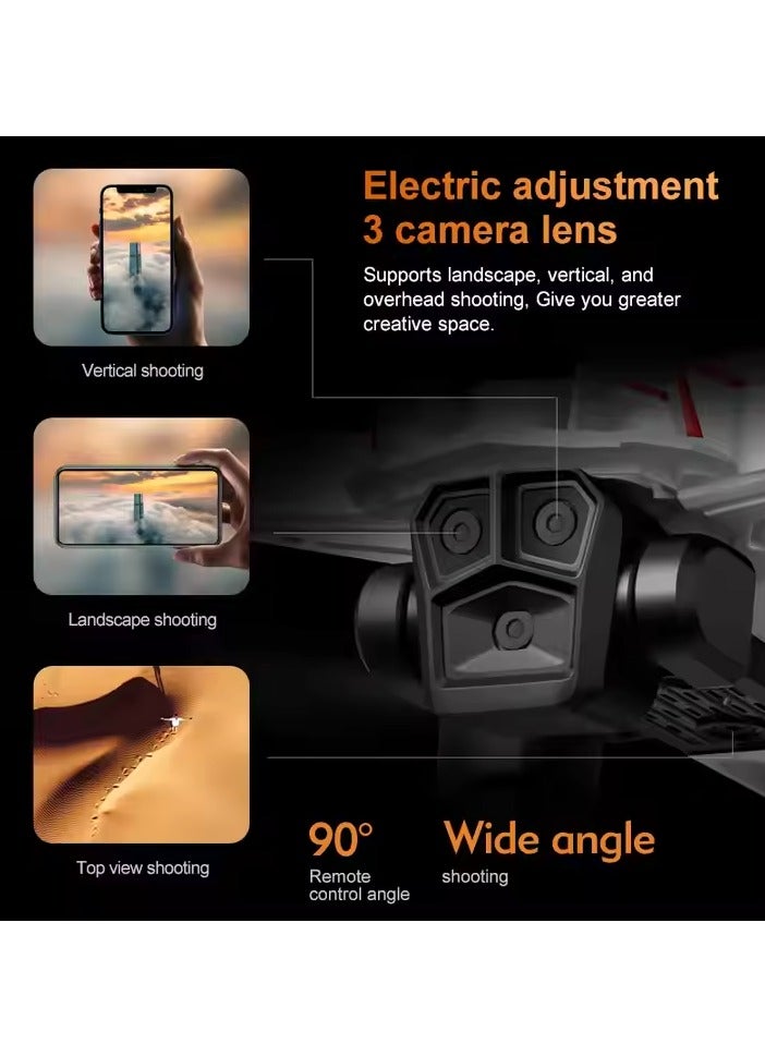 K12 Max Smart Phone Drone Brushless Strong Power 3 Camera 4k Wide Angel Video Shooting Folding Photography One Key Landing Drone - Image 4