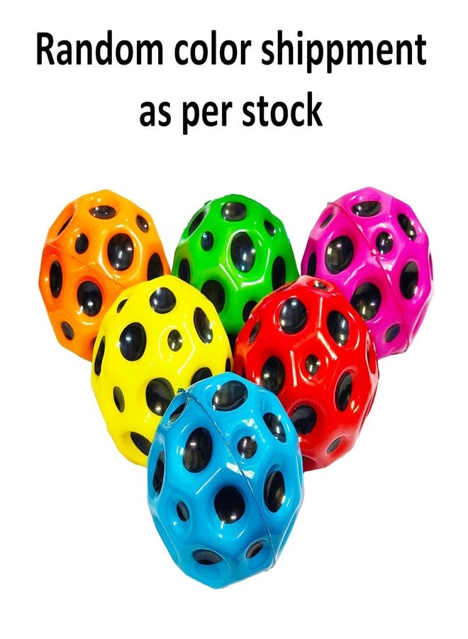 SWOPPERRY Super Bouncy Coral Star Moon Ball | High Bounce Textured Rubber Stress Relief Toy for Kids & Adults | Indoor Outdoor Play & Return Gift - Image 2