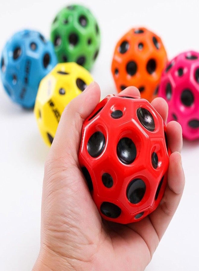 SWOPPERRY Super Bouncy Coral Star Moon Ball | High Bounce Textured Rubber Stress Relief Toy for Kids & Adults | Indoor Outdoor Play & Return Gift - Image 1