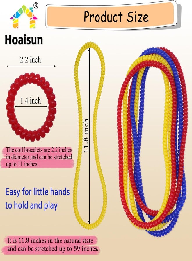 Hoaisun Chew Necklaces for Sensory Kids, 12 Pack Stretchy Coil Toddler Bracelets Chewy Necklace Sensory Toys for Kids with Autism, ADHD, Biting, Teething Needs, Autism Fidget Toys Reduce Stress and Anxiety - Image 4