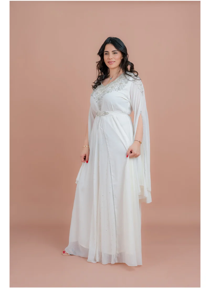 IKKXA Belted Elegant 2-Piece Kaftan