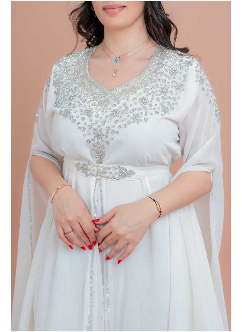 اكسا قفطان أنيق بحزام من قطعتين  - Image 4