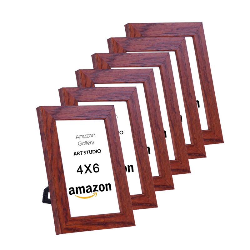 photo frame 4X6, Tabletop10X15 (6 pieces) (Brown-M18) - Image 1
