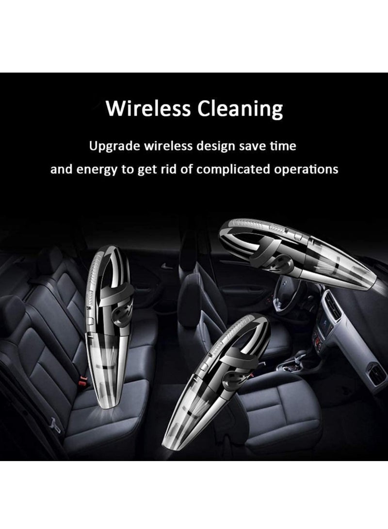 مكنسة كهربائية محمولة لاسلكية تعمل بالبطارية قابلة لإعادة الشحن وتقنية الشحن السريع، وفلتر صغير محمول قابل للغسل بالماء مع شفط إعصاري قوي - Image 4