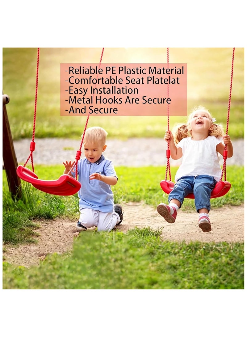 Tree Swing Seat, Outdoor Kids Swing Seat, 220 lbs Hanging Plastic Tree Seat with Adjustable 5.8 ft Rope, Sturdy Non Slip Swingset, Easy to Install - Image 5