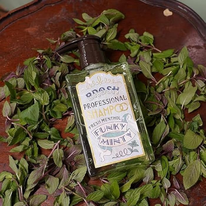 BROSH Funky Minty Shampoo Botanical Menthol Deep Cleanse with Plant-Based Ingredients, 13.5 Oz - Image 4
