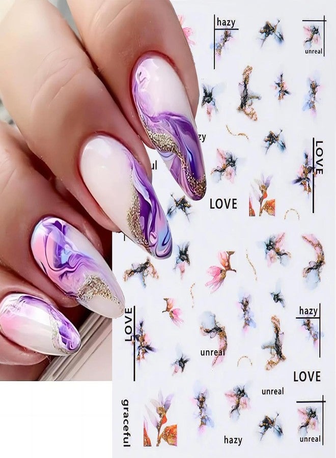 SILPECWEE 3D Nail Art Stickers Gold Marble Spots Wave Design Self-Adhesive Nail Decals Sticker for Nail Decoration DIY Craft Accessories - Image 2
