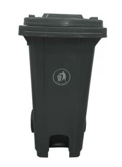 Generic Outdoor Trash & Garbage Bin | Functional Waste Bin | Durable Plastic Finish | Rubber-Wheeled & Mobile | Suitable For Outdoor Areas, Villas, Malls, Restaurants, & More | 120 Liters | Black 
