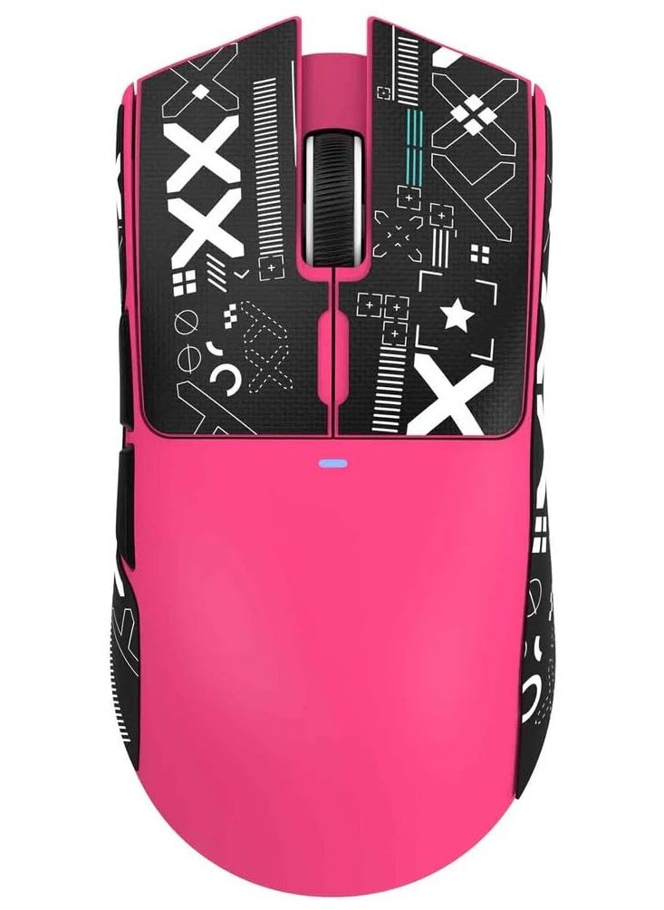X11SE Ultra-Light Wireless Gaming Mouse, Tri-Mode-2.4G/USB-C Wired/BT, PixArt PAW3311 Gaming Sensor, 22KDPI, 5 Programmable Buttons for Laptop, PC, Mac Gamer (Berry Red&Sticker)