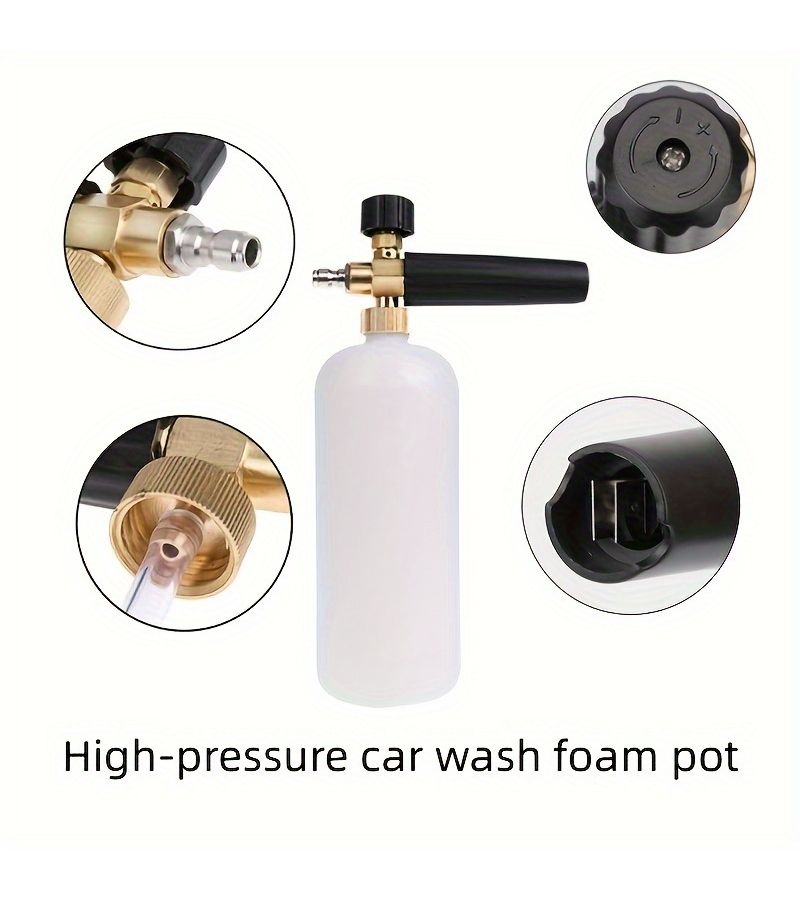 High Pressure Foam Gun 33.81oz Foam Pot With 7 Color Nozzles Car Wash - Image 2