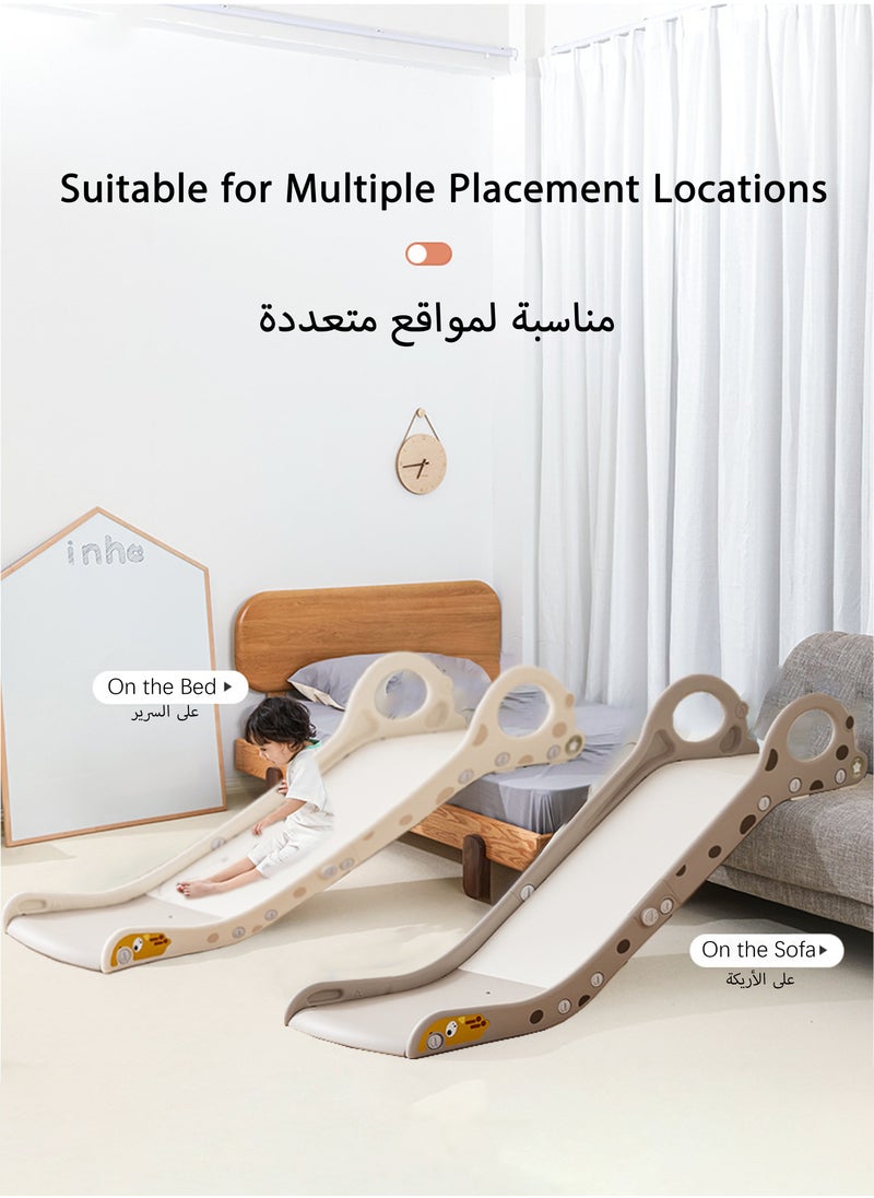 جورفنت - زلاجة درج أريكة للأطفال، زلاجة قابلة للطي لغرفة النوم المنزلية، تُعلق بالسرير أو الأريكة، ملعب داخلي للأطفال الصغار، رمادي - Image 1