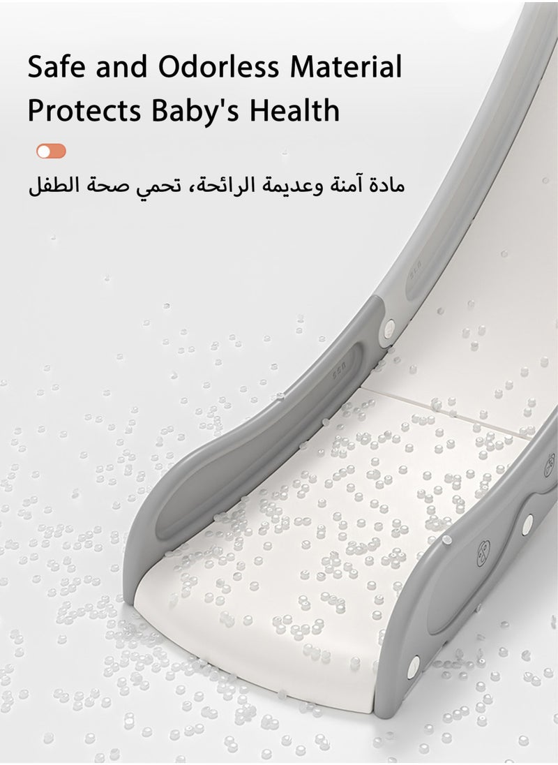 جورفنت - زلاجة درج أريكة للأطفال، زلاجة قابلة للطي لغرفة النوم المنزلية، تُعلق بالسرير أو الأريكة، ملعب داخلي للأطفال الصغار، رمادي - Image 1