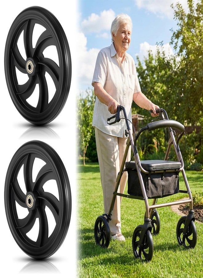 Xosjska 2 Pcs Replacement Wheelchair Wheels for Walkers Rollator Walker Pair of 7.5-Inch Replacement-Wheels Wheelchair Front Wheels Anti Slip Walker Rubber Replacement for Adults, Seniors - Image 5