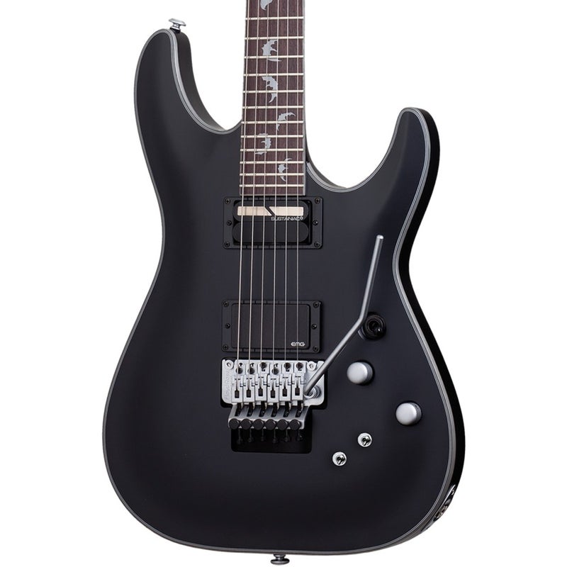 Schecter جيتار كهربائي شيكتر 1189 دامين بلاتينوم-6 FR S - أسود ساتان (SBK) - Image 1