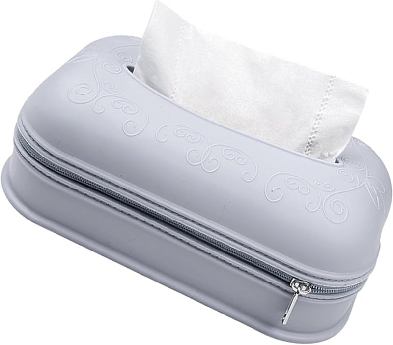 حامل صندوق المناديل السيليكوني الأزرق عالي المرونة من مادة غذائية درجة تزيين المنزل - Image 5