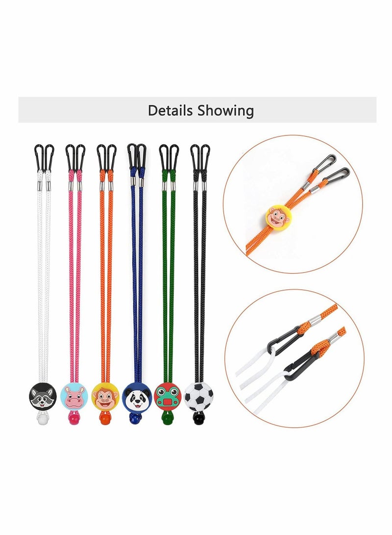 KASTWAVE Adjustable Length Lanyard Extender for Kids Adults Mask Lanyard Strap Mask Chain Adjustable, Relieve Ear Pressure Face Cover Rest Ear Holder Rope, (6PCS-Multicolored-Kid) - Image 3