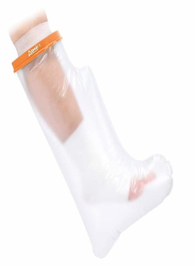 Asmofit غطاء جبيرة الساق المقاوم للماء من أسموفيت للاستحمام والسباحة | واقي جبيرة قابل لإعادة الاستخدام للكسور والحروق | حماية مانعة للتسرب للجبائر والضمادات والضمادات الجراحية والجروح والإصابات - Image 1