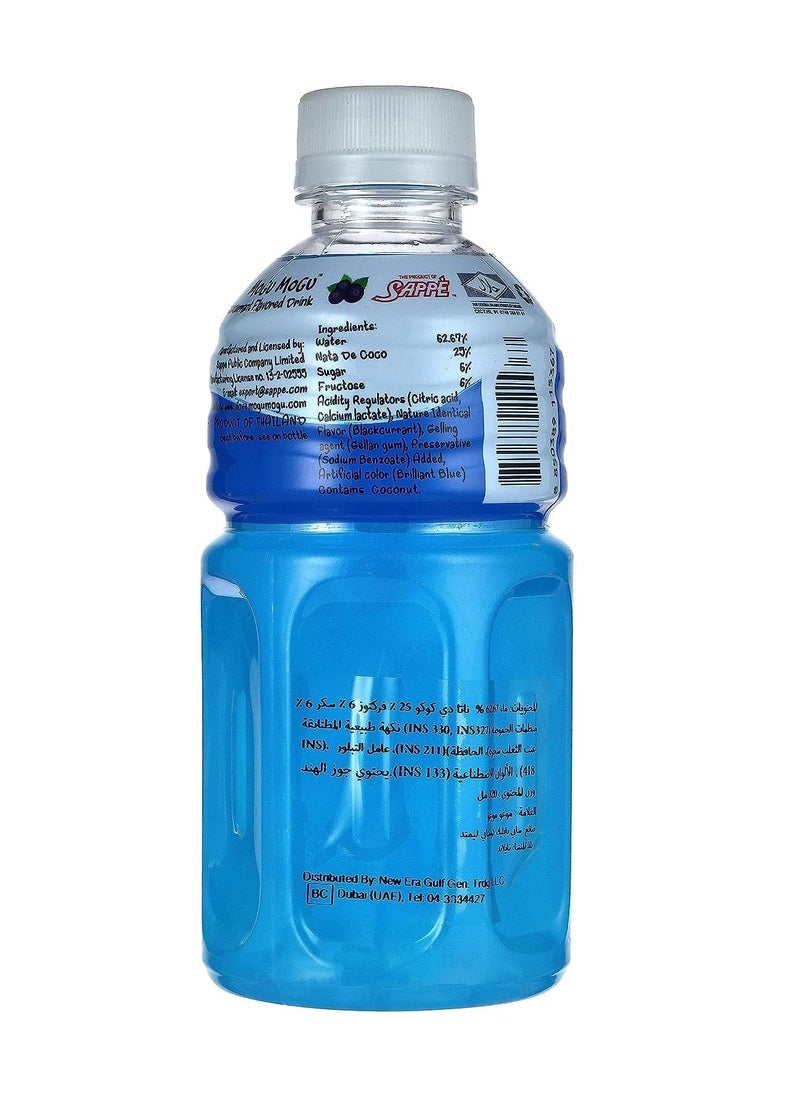 Mogu Mogu - Pack of 6 Blackcurrant Juice 320ml  - with Real Fruit Nata De Coco Chunks - Image 1