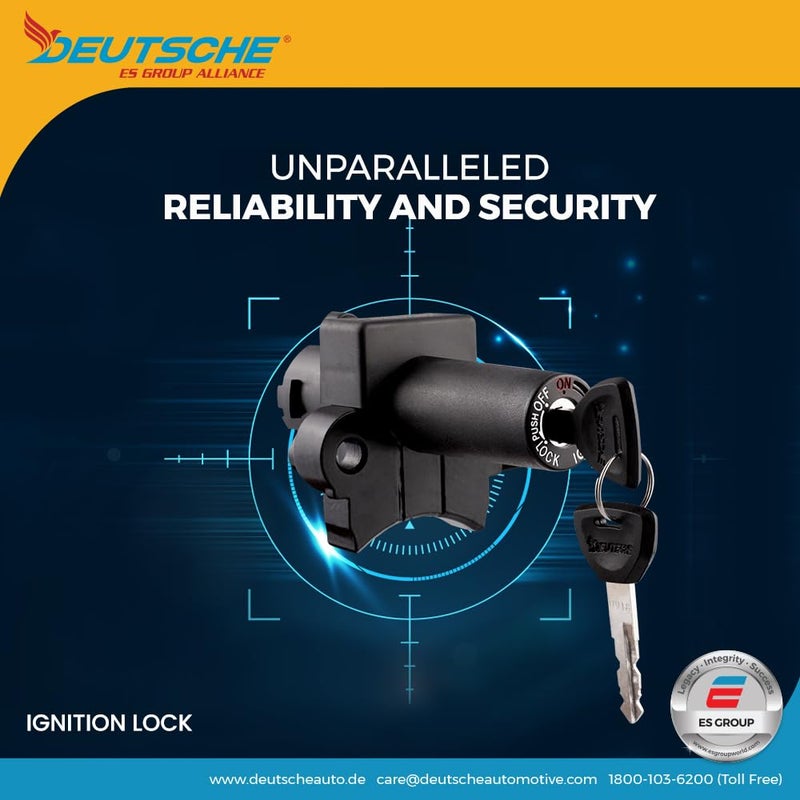 DEUTSCHE Ignition Switch Lock Kit for Hero Passion Disk | Hero Passion Pro ES | High Performance | Hero Passion Pro TR (Set of 4) | Petrol Tank Lock, Seat Lock - Image 4