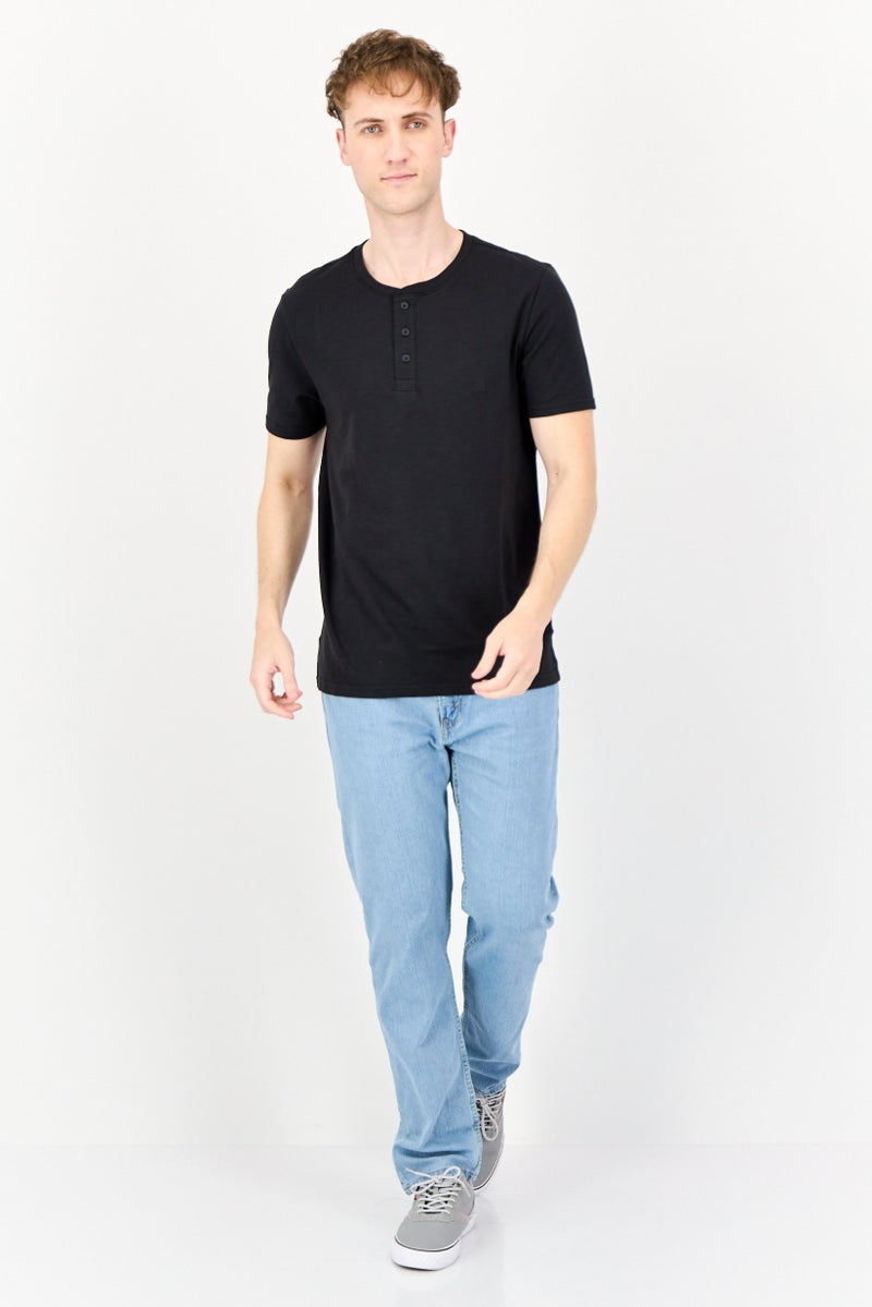 GAP Men Crew Neck Short Sleeves Plain T-Shirt, Black - Image 4