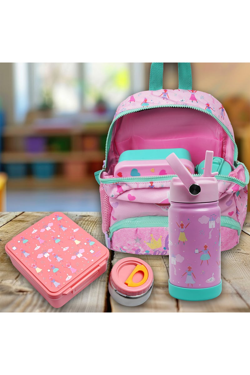 Bamboo Bark childrens kids large school lunch box, bento, snack box with compartments for kids, food jar included - Image 4